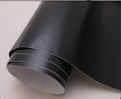 Permanent Vinyl,Matte Black Outdoor Adhesive Backed Craft Rolls in Matte Finish for Silhouette and Cricut to Make Monograms Stickers Decals(24x36 INCH)