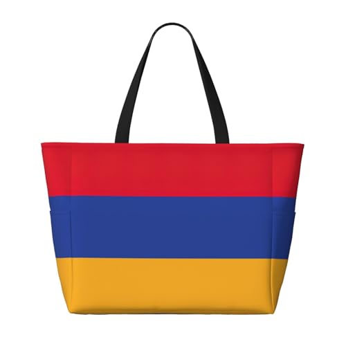 Flag Of Armenia Large Capacity Foldable Tote Bag Women Beach Tote Bag Handbag Gym Bag Travel Shopping Bag2