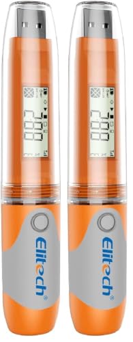 Image of Elitech RC-51H USB Temperature Data Logger Reusable Digital Recorder Medical Refrigerator Thermometer Programmable Monitor 32000 Points High Accuracy (Pack of 2)