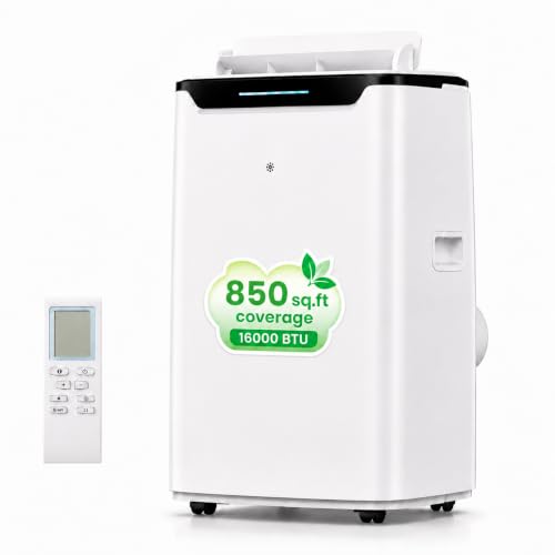 Image of Portable Air Conditioner, 16000 BTU Fast Cooling for Large Rooms up to 850 Sq.Ft, 3-in-1 Energy Efficient Portable AC Unit with Upward Airflow, Sleep Mode, for Bedroom /Apartment /Living Room