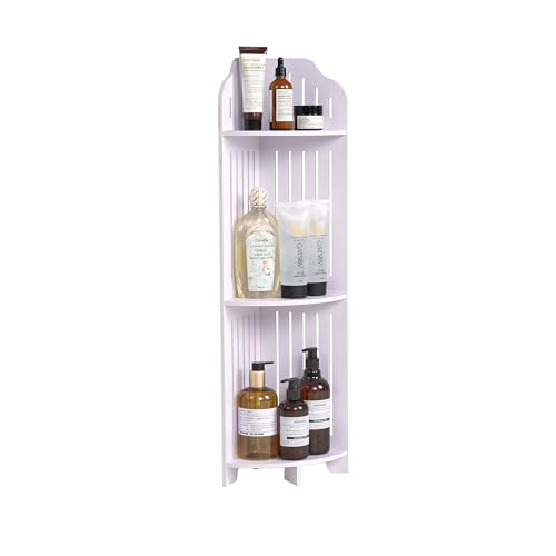 Corner Shelf Stand, Storage Organizer Great For Bathroom, Corner Shelf Perfect For Small Space Waterproof Stand Also Use For Toilet Paper Stand White Corner Shelf Stand, Storage Organizer Great For Bathroom, Corner Shelf Perfect For Small Space Waterproof Stand Also Use For Toilet Paper Stand White