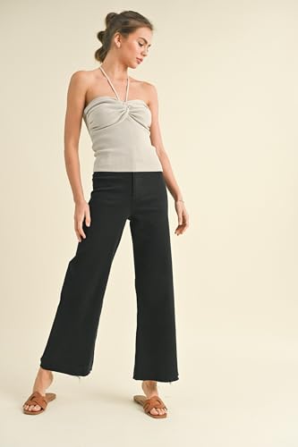 Miou Muse - Straight Wide Leg Denim Pants - MMP6234