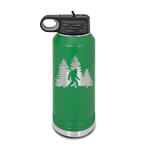 Bigfoot Trees Forest Laser Engraved Water Bottle Customizable Polar Camel