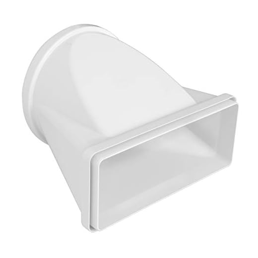 La Ventilazione CGO229B Junta Horizontal de Tubo Redondo ø 150 mm a Rectangular 220 x 90 mm de ABS, Color Blanco, ø 150/220x90 mm