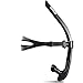 ZIONOR T1 Snorkel Lap Swimming Swimmer Training Diving Snorkeling Comfortable Mouthpiece One-Way Purge Valve for Pool Open Water - Black