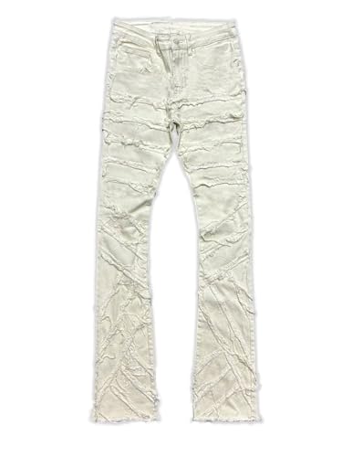 Men's Stretch Slim Fit Skinny Stacked Ripped Jeans Y2K Denim Pants Regular Fit Trousers Streetwear4