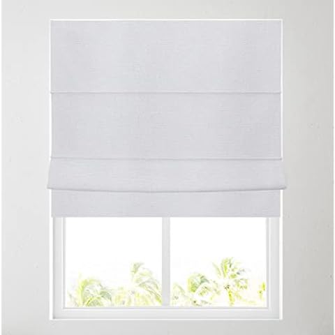 Soft Textured Ara White Blackout Roman Blind (5ft (153cm)) Cover