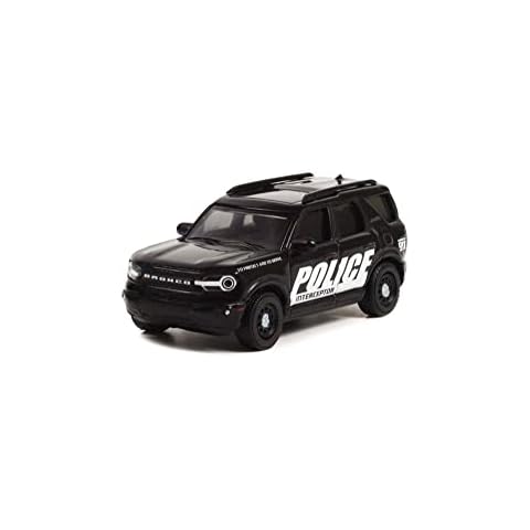ModelToyCars 2021 Ford Bronco Sport - Police Interceptor, Black - Greenlight 30339 - 1/64 Scale Diecast Car Cover