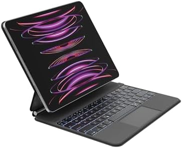 Belkin Pro iPad Tastaturhülle mit Magnetständer, beleuchtete Bluetooth‑Tastatur, Trackpad‑Gesten, Apple Pencil Stauraum, Premium‑Leder, QWERTZ, Medientasten, für iPad Air 13” M2/M3