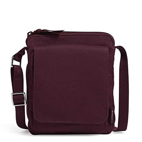 Image of Vera Bradley Women's Cotton Mini Hipster Crossbody Purse With RFID Protection, Mulled Wine, One Size