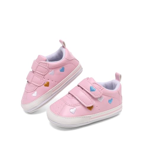 Image of Clowora Baby Boys Girls Shoes Non-Slip Rubber Sole Sneakers Infant First Walking Toddler Crib Shoes Newborn Loafers Flats.