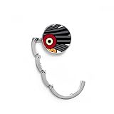 Paket Menge: 1 x Haken DIYthinker Indische Kunst-Zeichnung Feder-Kopfschmuck Tabelle Haken Falttasche Schreibtisch Aufhänger Faltbare Halter 4,4 x 4,4 cm (Breite x Höhe) gefaltet Mehrfarbig