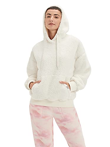 Amazon.com: UGG Women's Loyra Sherpa Hoodie Sweatshirt, Cream, XS