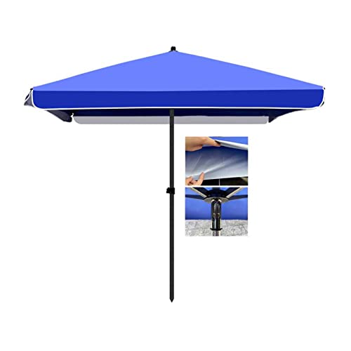 Grand parasol carré extérieur vert foncé 2x2m pour des déjeuners à l'ombre au jardin