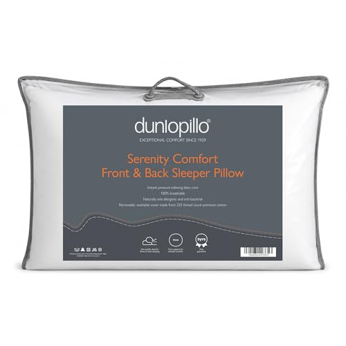 Dunlopillo Serenity Deluxe Full Latex Slim Pillow Rubber White