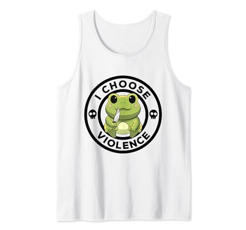 I Choose Violence Frog Lover Cute Frog Whisperer Funny Frog Frog Camiseta sin Mangas
