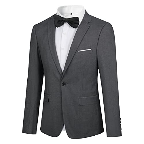 Blazer pour Mariage Homme Veste de Costume Elégant Classique et Smoking de Bal Chic à un Bouton