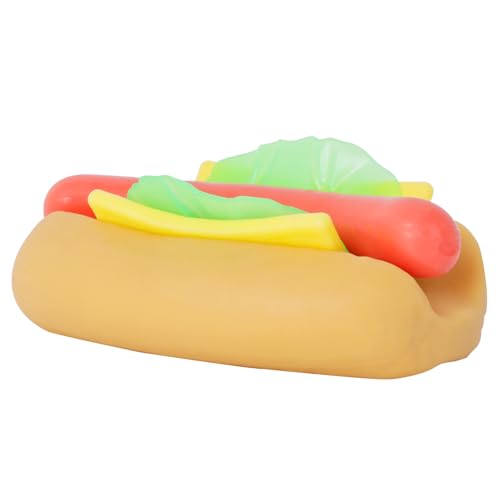 funnysquee Hot Dog Toy 4 Layers Detachable Hot Dogs Burger Stress Relief Stretch and Squeeze Stress...