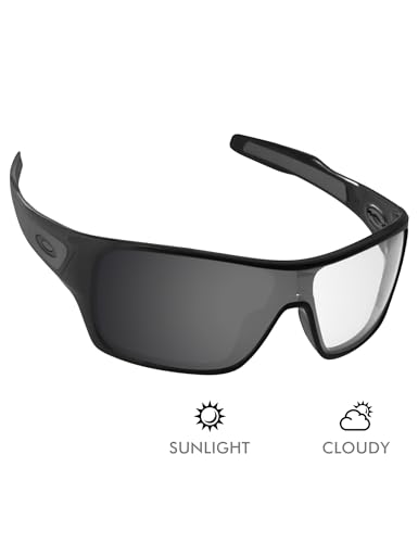Image of Alphax Adapt Grey Photochromic Non-polarized Replacement Lenses for Oakley Turbine Rotor OO9307 Sunglasses