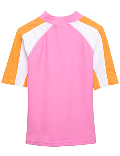 Image of Girls Short Sleeve Rash Guard 12 mos - 12 yrs, UPF 50+ Sun Protection