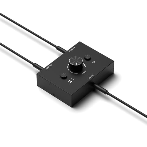 Image of 3.5mm Stereo Audio Switch Switcher Passive Speaker Headphone Manual Selector Splitter Box for Sharing