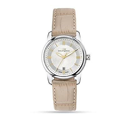Philip Watch Kent, orologio da polso da donna, analogico, al quarzo, in pelle, R8251178505, avorio, 30 mm, cinghia