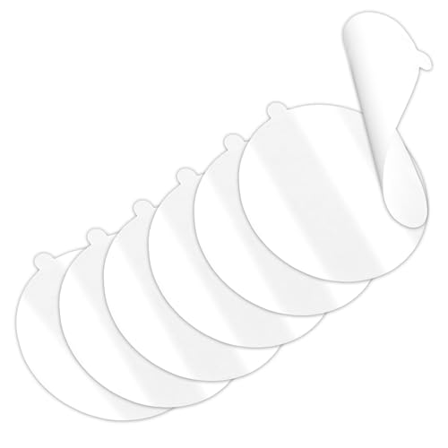 6pcs Double Sided Adhesive Pads for Car Phone Mount, 70mm/2.75" Transparent Heavy Duty Sticky Gel Mounting Tape Replacement Kit For Suction Cup Dashboard Cell Phone Holder Windshield Dash Cam GPS Base