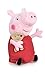 Peppa Pig - Animali di peluche con orso/con dinosauro, classico e nuova variante (31-34 cm, Peppa Pig/George Pig) (rosso)
