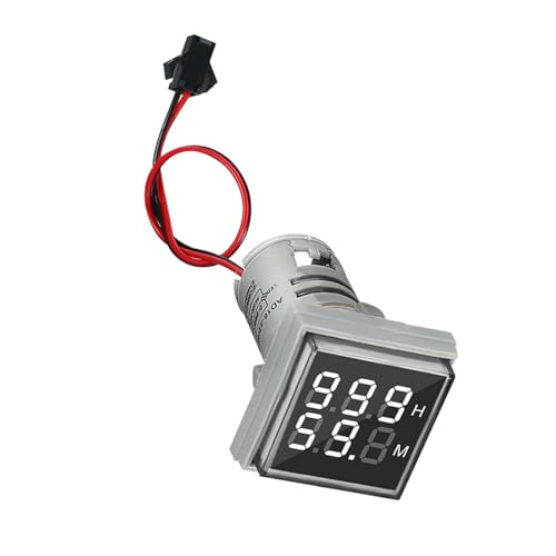 High Accuracy Two Display Timer Small LED Hour Meter with Flame Retardant Casing Simple to Operate for Industrial Use