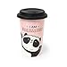 LEGAMI - Tu Vuò Fa' L'Americano, taza de porcelana New Bone China de doble capa, 300 ml, Tema Panda, mantiene las bebidas calientes y se puede lavar en el lavavajillas