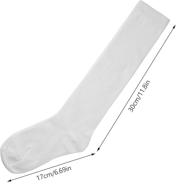 Image of WKLOUYHE 3 Pairs School Uniform Cotton Knee High Socks Athletic Sports Soccer Socks Tube Sock for Girls and Boys