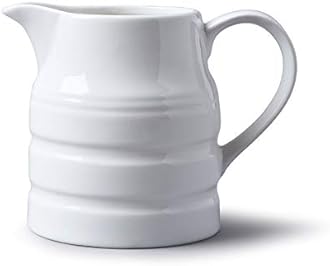 WM Bartleet & Sons 1750 T36 Porcelain Traditional Churn Jug, 1 Pint-White