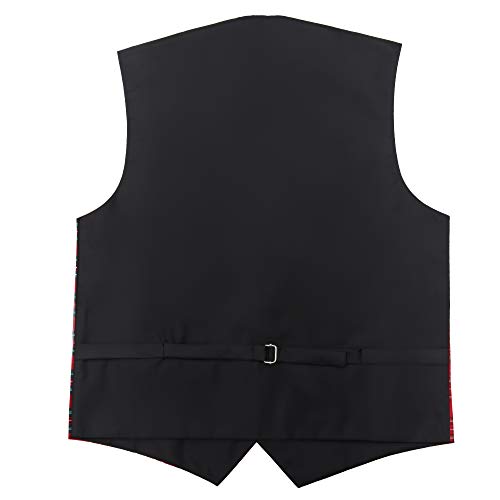 Jacob Alexander Red Christmas Plaid Men's Vest2