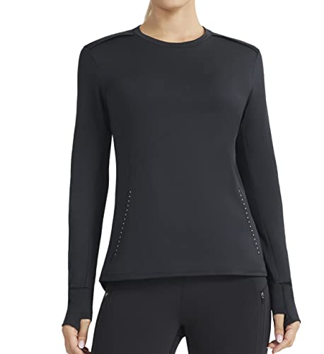 Thermal Fleece Long Sleeve Workout Shirts For Women Running Athletic Shirt Winter Clothes Cold Weather Gear Tops(Black,Xs) #TOP12