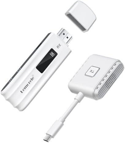 Lemorele Wireless USB C Transmitter & HDMI Receiver, 50m, bis 8 TX an 1 RX | 5GHz, 1080P@60Hz und Plug & Play – kabellose Übertragung von USB-C-Laptop oder Smartphone zu TV, Monito