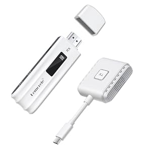 Lemorele USB-C to HDMI Wireless Transmitter & Receiver Kit, Plug&Play Wireless Extender, 2.4G/5G 164ft 1080P HD, Video Audio to TV/Monitor for Phone/Laptop