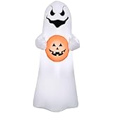 Gemmy Airblown Inflatable Ghost w/JOL, 4 ft Tall, Multi
