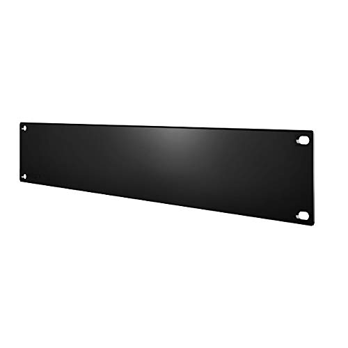 Infitronic INRB12STL - Panneau de rack en acier 19" - Panneau d'obturation - Plaque d'obturation (2 HE, panneaux plats) Cover