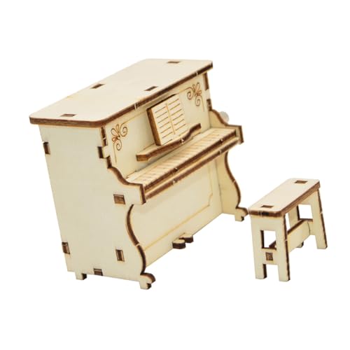 HOMOBABE 小学生向け木製み立て音楽ボックス 小型ピアノデザイン 手作り模型 インテリア装飾 誕生日プレゼント