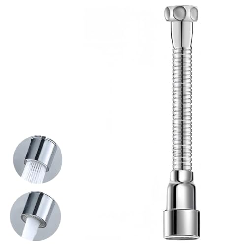 Flexibler Wasserhahn Verlängerung 14cm,Wasserhahn Aufsatz mit 2 Modi,Drehbarer WasserhahnAufsatz 360 Grad,Perlatoren für Wasserhähne