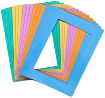Haploon 50 Pcs Magnetic Photo Frames Fridge Picture Frame Magnets, Holds 4x6 Inches Photos, Picture Magnet Frame for Refrigerator, Locker, Office, Kitchen Cabinet (5 Color)
