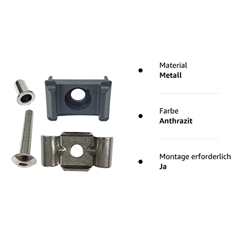 DSK / Rhehag Fence Post Mount Double Rod Fence 7016 Anthracite Grey + Butterfly V2 A Pack of 10 – Bild 3