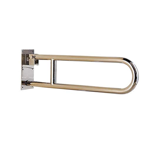 RHRYTCH Barra de agarre de baño de acero inoxidable para el hogar, barra de agarre para baño, toallero recto plegable montado en la pared, guía de riel de seguridad para ducha