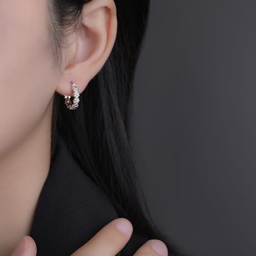 Sluynz SSE512 Solid 925 Sterling Silver Daisy Flower Hoop Earrings thumb #1