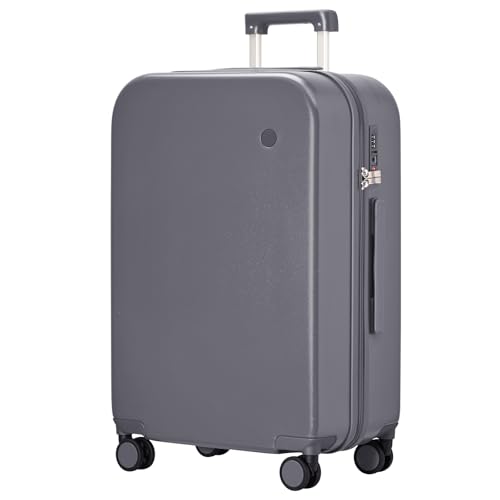 mixi Luggage Suitcase with Spinner Wheels, Hardside Rolling Suitcase PC with Cover & TSA Lock Lightweight Travel Case 28in Checked in, Rock Gray