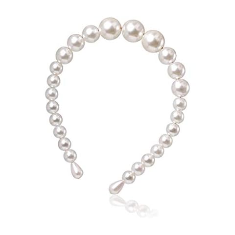 Pearl Headbands for Women - 1pcs Elegant Bling Hair Clip Hairpins Headwear Barrette Styling Tools Accessories for Birthday Valentines Day Gifts,A Cover