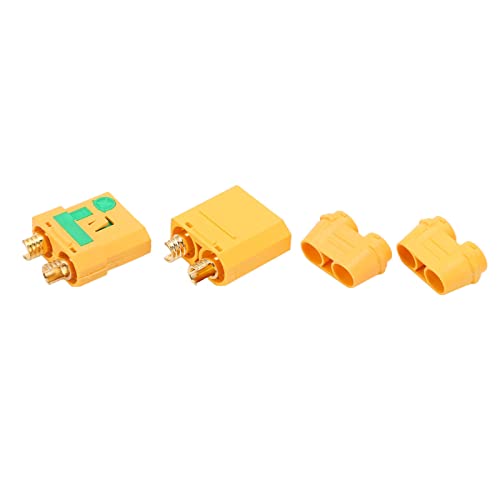 XT90 Connector Plug Adapter Pair High Performance 5.6Ω Resistor Spark Proof Reusable for RC Cars Aircrafts Ships Plastic Copper 2PCS
