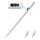 エレコム タッチペン デジタルインジケーター 【iPad A16、 iPad7/8/9/10、 iPad Pro 11/12.9/13インチ、 Air3/4/5/11・13インチ、 mini5/6に対応】 iPad専用 ペンシル 急速充電 パームリジェクション 傾き検知 20分でフル充電 磁気吸着 USB-C充電 P-TPACSTAP12WWH