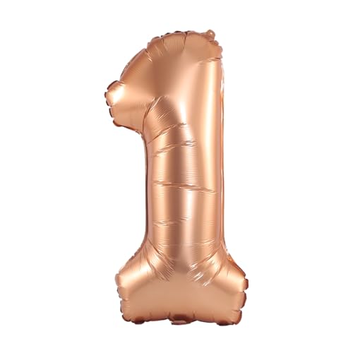 Image of YPSelected 32 Inch Large Foil Helium Number Balloon Birthday Wedding Party 0-9 (Orange, 1)