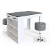 Produktbild Vicco Bartisch Set Repose, Anthrazit/Weiß, 67 x 100 cm mit 2 Barhockern